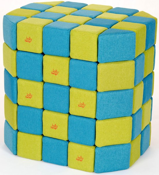 Magnetische blokken JollyHeap® - Magnetic blocks - blokken - educatief speelgoed - blauw/groen van JollyHeap® — afbeelding 2