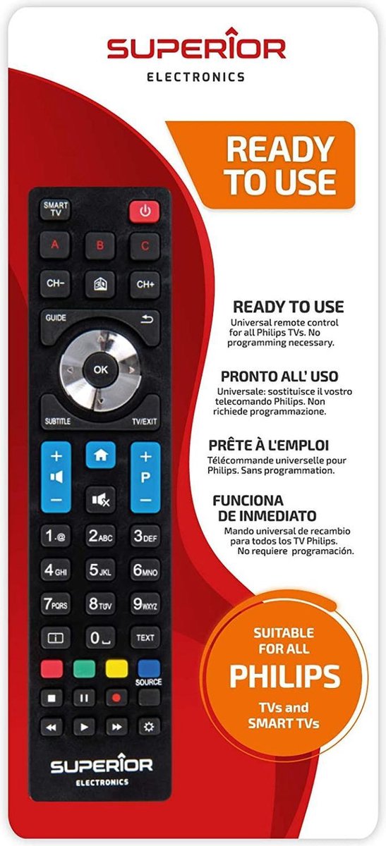 Superior Electronics SUPTRB010 télécommande IR Wireless TV Appuyez sur les  boutons | bol.com