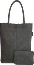 Trendy Dames Shopper Zwart / Grijs