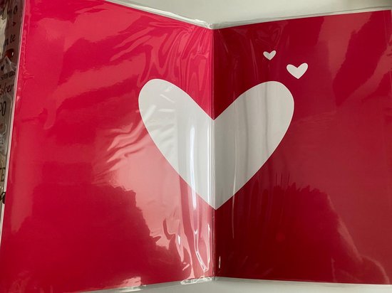 Carte de voeux XXL Saint-Valentin / anniversaire - Rouge avec des coeurs -  Je t'aime