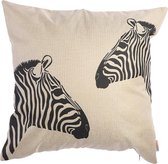 WOONENZO - Sierkussen 45x45 - zebras - sierkussen dieren