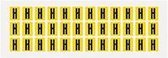 Letter stickers geel/zwart teksthoogte: 15 mm letter H
