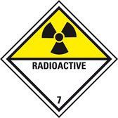 ADR klasse 7 sticker radioactieve stoffen 200 x 200 mm