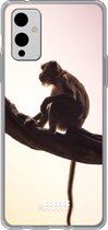 6F hoesje - geschikt voor OnePlus 9 -  Transparant TPU Case - Macaque #ffffff
