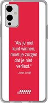 6F hoesje - geschikt voor OnePlus 9 -  Transparant TPU Case - AFC Ajax Quote Johan Cruijff #ffffff