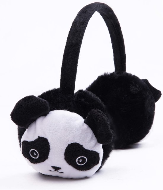 Cache-oreilles animal panda en peluche noir pour enfants - Cache-oreilles  animal en... | bol.com