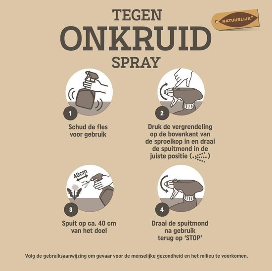 Pokon tegen Onkruid - Spray - 1l - Onkruidbestrijding - Natuurlijk van Merkloos	 — afbeelding 3