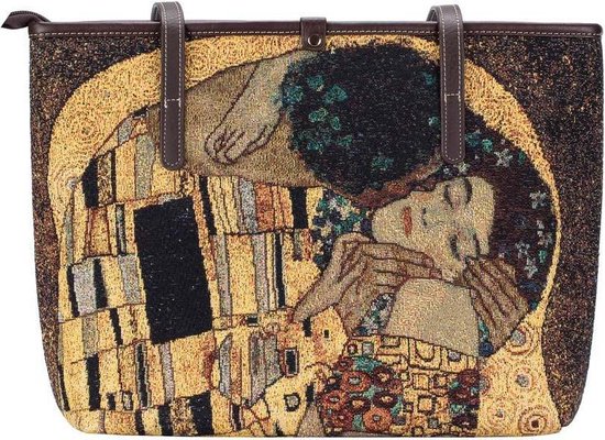 Signare - College tas - Gobelin - Kunst - Schoudertas - Gold Kiss - Gustav Klimt