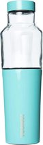 Corkcicle 600ml Hybrid Canteen 20oz - Gloss Turquoise - gemaakt van zowel glas als Roestvrij staal