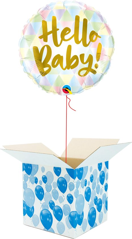 Grillig Stevig Gespierd Helium Ballon Hart gevuld met helium - Geboorte - Cadeauverpakking - Hello  Baby! -... | bol.com