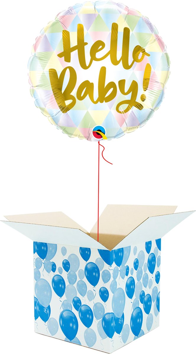 Helium Ballon Hart gevuld met helium - Geboorte - Cadeauverpakking - Hello  Baby! -... | bol.com