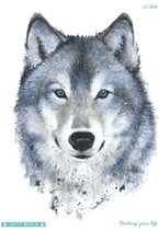 Temporary tattoo | tijdelijke tattoo | fake tattoo | wolf | 150 x 210 mm