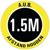 1,5 meter afstand houden vloermarkeringspictogram 300 mm