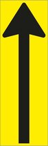 Vloersticker pijl, geel zwart, 300 x 100 mm
