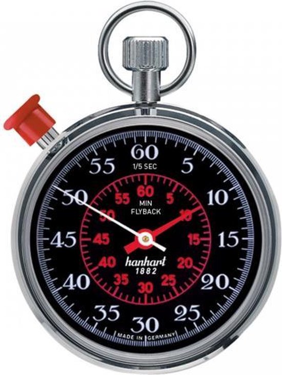 Hanhart Classic Rallye Stopwatch 185.87019E AdditionTimer MegaMinute met Flyback