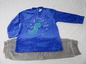 Wiplala - Jen & James - Pyjama - Velour - Blauw - Dino - 2 jaar 92