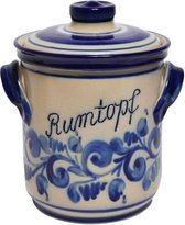 Rumtopf avec motif bleu gris 5 litres