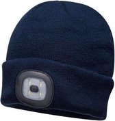 Benson Muts  Met ingebouwde ledverlichting  donkerblauw  10 m reikwijdte, 3 lichtmodussen - deze muts kan je leven redden bij het lopen fietsen of wandelen in het donker