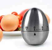 Doodadeals® Egg Timer - Kitchen Timer Egg - Egg Timer - Kitchen Timer Mechanical - Kitchen Timer Inox - Kitchen Timer Egg Grijs - 1 pièce