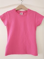 Meisjes T-shirt effen cerise 146/152