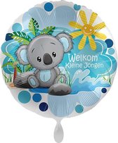 Everloon - Folieballon - Welkom Kleine Jongen - 43cm - Voor Geboorte Baby Jongen