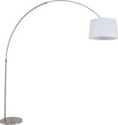 Steinhauer - Sparkled Light - booglamp met witte kap - staal