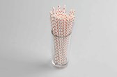 Hello Straw Papieren rietjes Bolletjesmotief Rood 6 x 200 mm, 100% ECO - 250 stuks / display doos