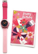 Verjaardag Horloge 18 jaar- THE ORIGINAL – Happy Birthday Watch + Wenskaart Happy Birthday