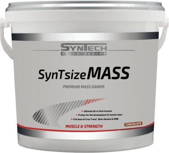 SynTsize Mass - Chocolate 4.6kg - Mass Gainer - Spiermassa - Kracht - Spiergroei
