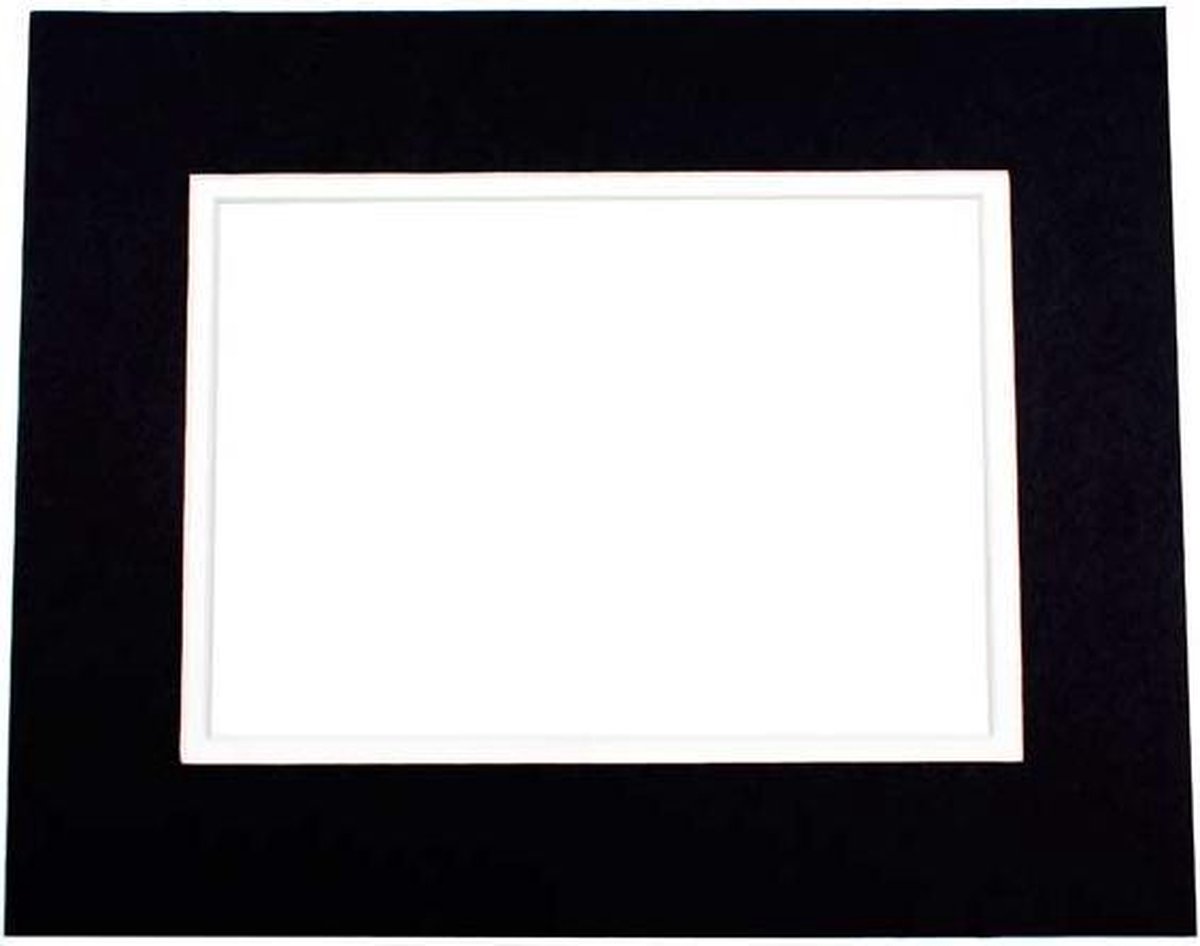 Passepartout Dubbeldik Zwart/Wit 27,9x35,6cm (10 stuks)