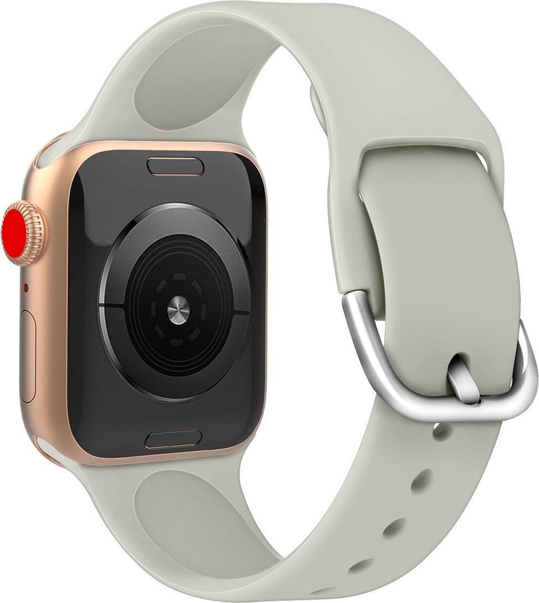 Smartwatch bandje - Apple Watch 38mm 40mm - grijs siliconen