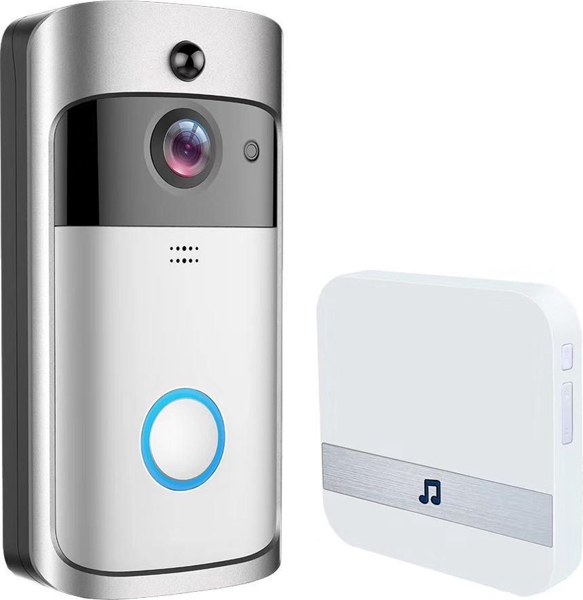Video Deurbel met Camera en WIFi 2021 Waterdicht 720HP HD Plug & Play