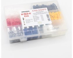 1 BOX KAM-SNAPS/DRUKKNOPEN - 250 Snaps (8 kleuren) + Gereedschap, Knopen 12,5MM