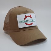 CUERNERO WITTE PATCH. TRUCKERS CAP KAKI