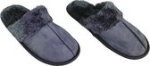 Pantoffels Slippers Fur - Grijs - Maat 36 - Pantoffels unisex - Warme pantoffels – Sloffen - Sloffen dames – Winter - Kerst cadeau – Kerstcadeau – Kerst – Sinterklaas – Cadeau -  Mode – Warm 