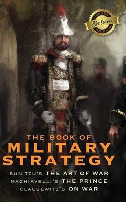 De cover van 'The Book of Military Strategy' met een schilderij van een man in militair uniform.