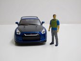 Jada Toys 1/18 Nissan GT-R "Fast & Furious 7" met werkende lichten en Brian figuur