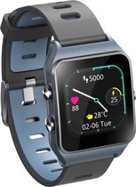 DrPhone - PureSport Pro - GPS Sport Horloge - Fitness Tracker Waterproof Hartslagmeting met illumi Run (Strava) - Space Gray