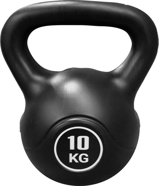 Kettlebell - Fitness - Kettlebells - Gewichten - 10kg - Zwart
