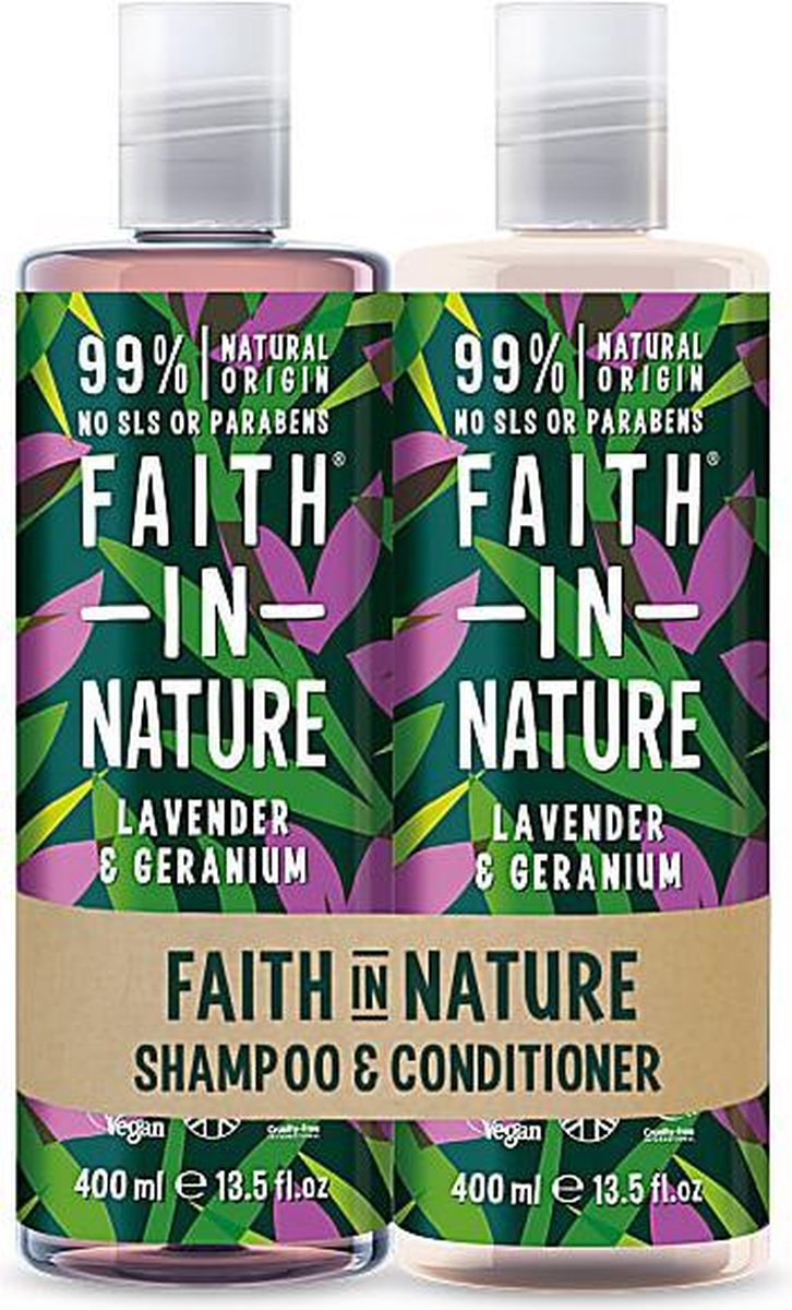 Faith in nature lavender en geranium shampoo en conditioner