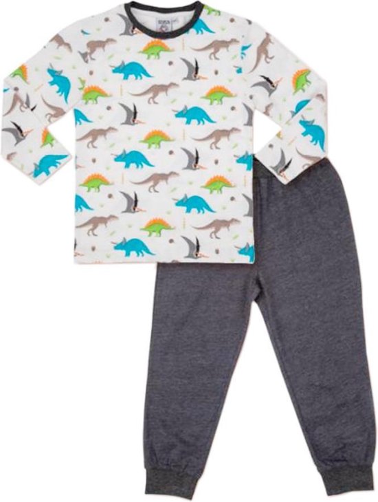 Nature Planet Zachte kinderpyjama pyjama Dinosaurus (100% Oeko-tex gecertificeerd) maat  92-98 maat 2-3 jaar