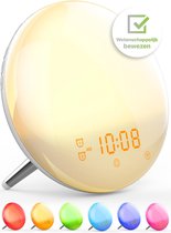 Triple Eighht Wake up light wekker - USB oplaadbaar en 7 led kleuren - 7 alarm en 3 natuur geluiden - Wit