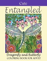 Cute Entangled Dragonfly and Butterfly Coloring Book For Adult