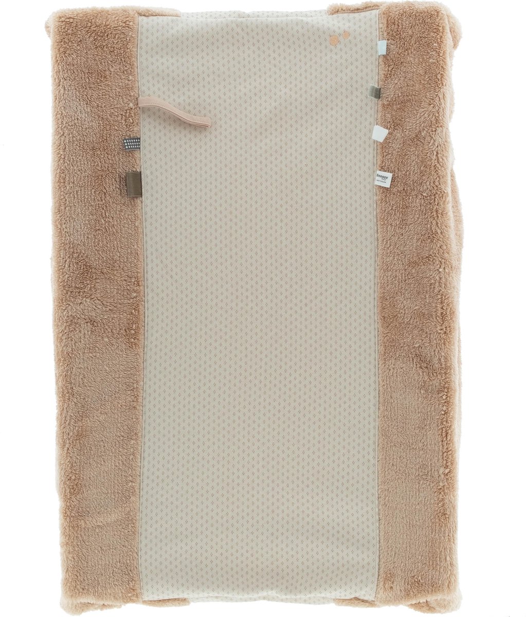 Snoozebaby Happy Dressing - aankleedkussenhoes  - organic katoen - 45x70cm - zacht roze Milky Rust