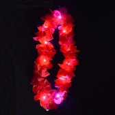 Lichtgevende Hawaii Ketting - LED - Rood