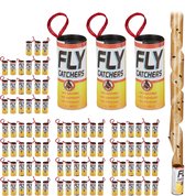relaxdays 96 x flycatcher - bande adhésive - bande anti-mouches - ruban adhésif - piège à mouches