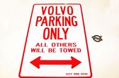 Volvo Parking only bord