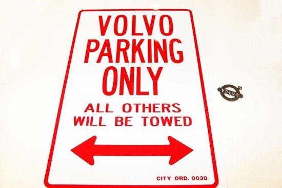 Volvo Parking only bord