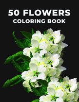50 Flowers coloring book