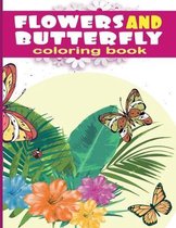 flowers and butterfly coloring pages